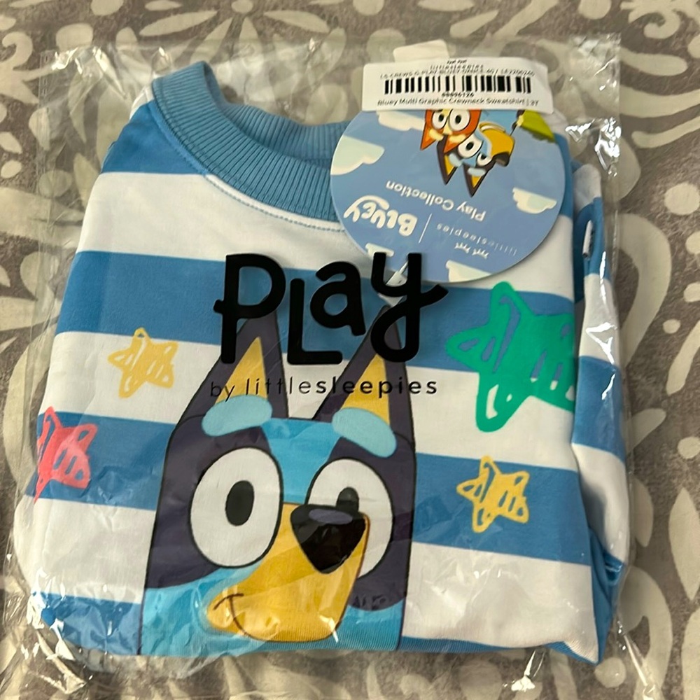 NWT Little Sleepies Bluey Sweatshirt Size 3T